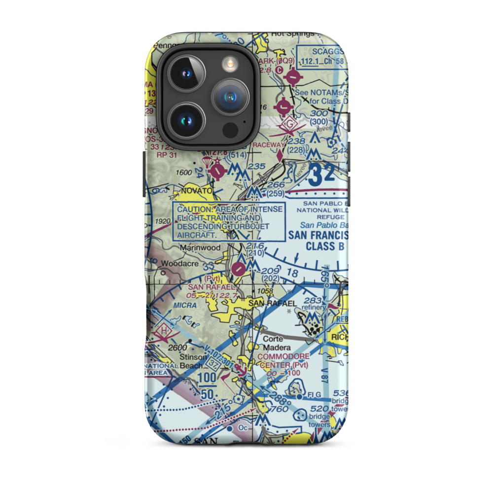 Hamilton Field (SRF) VFR Sectional  Tough iPhone Case iPhone 16 Pro Max model shown