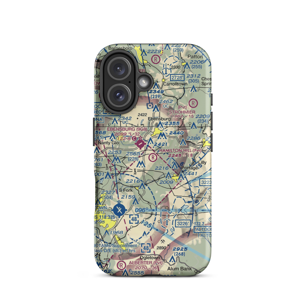 Hamilton Hill Airport (PS47) VFR Sectional  Tough iPhone Case iPhone 16 model shown