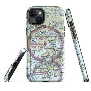 Hancock County-Bar Harbor Airport (BHB) VFR Sectional  Tough iPhone Case