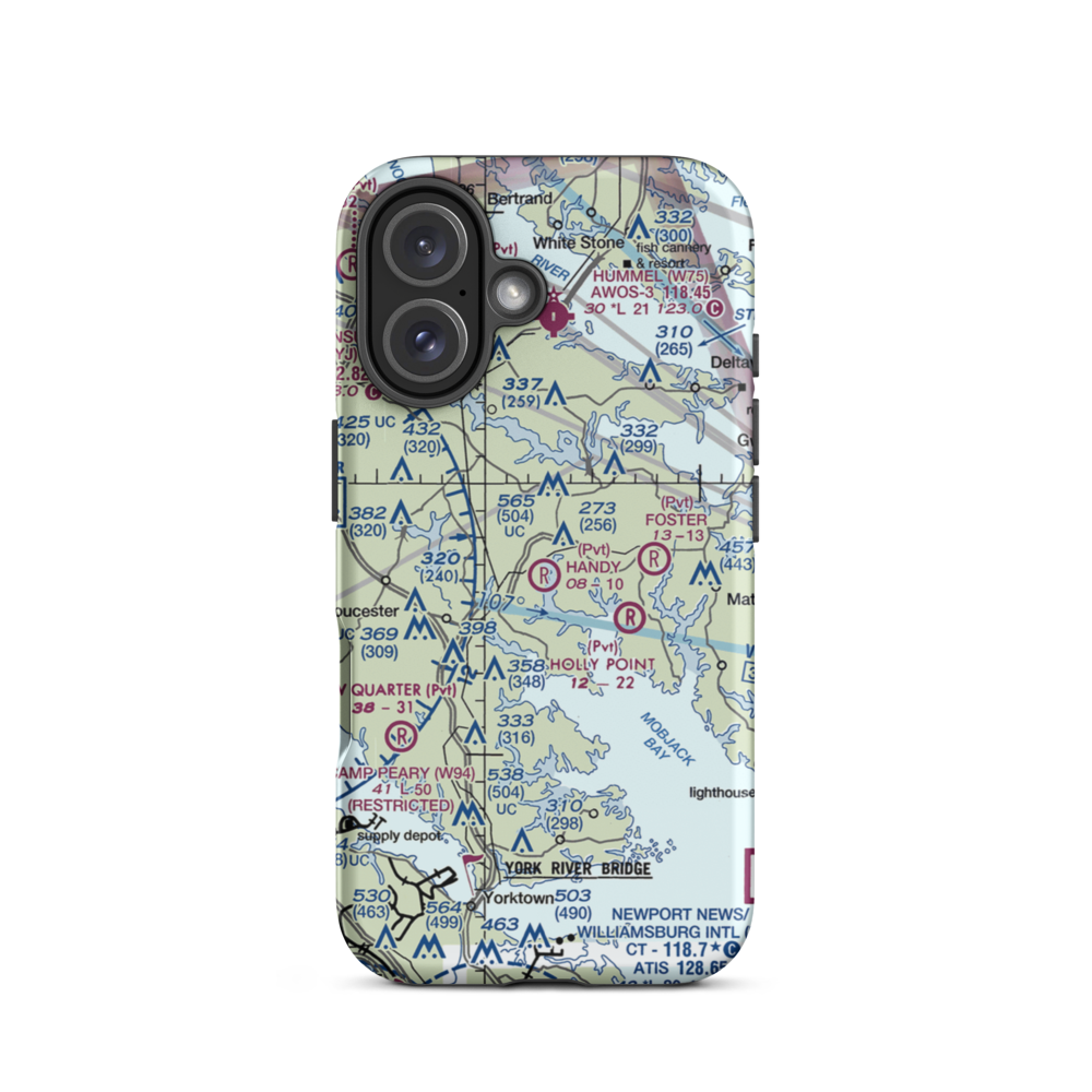 Handy Strip (0VA9) VFR Sectional  Tough iPhone Case iPhone 16 model shown
