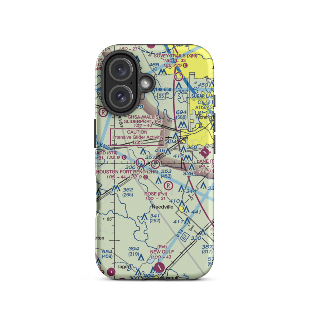 Happy Landings Airport (2H5) VFR Sectional  Tough iPhone Case iPhone 16 model shown