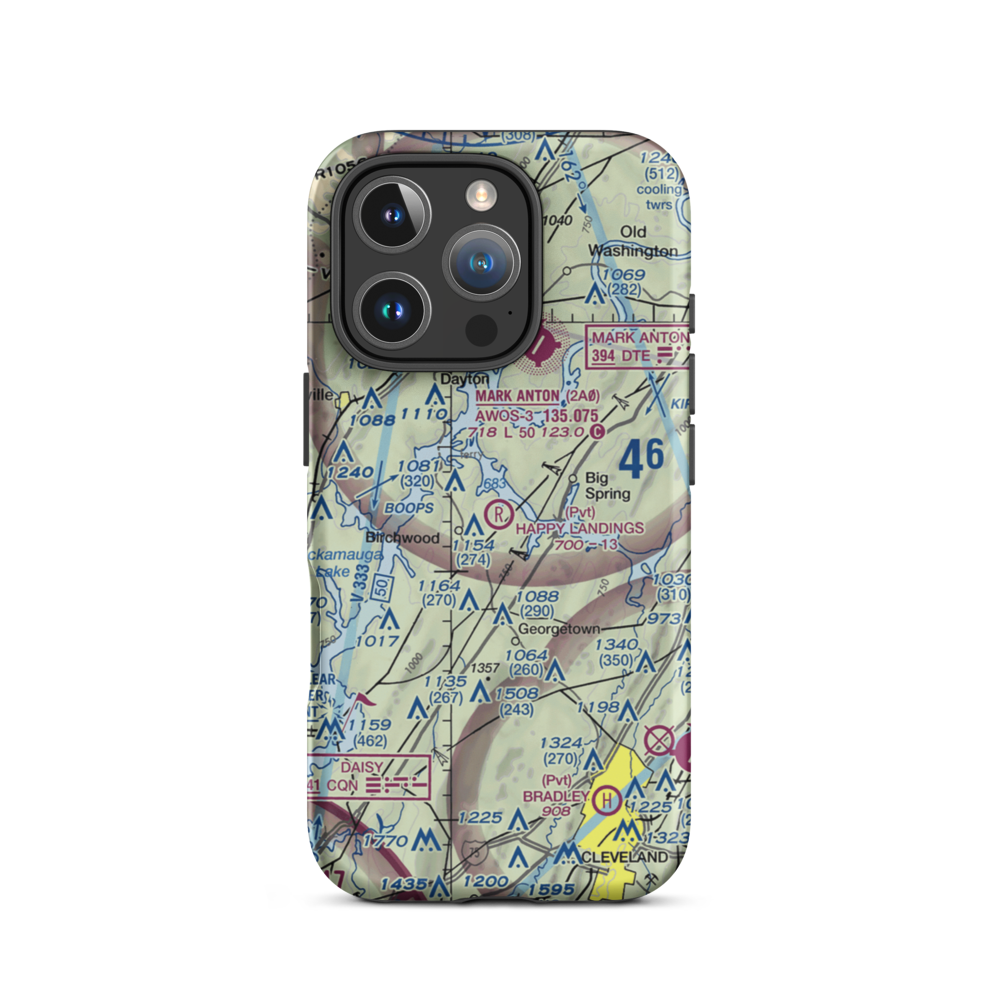 Happy Landings Airport (4TN1) VFR Sectional  Tough iPhone Case iPhone 16 Pro model shown