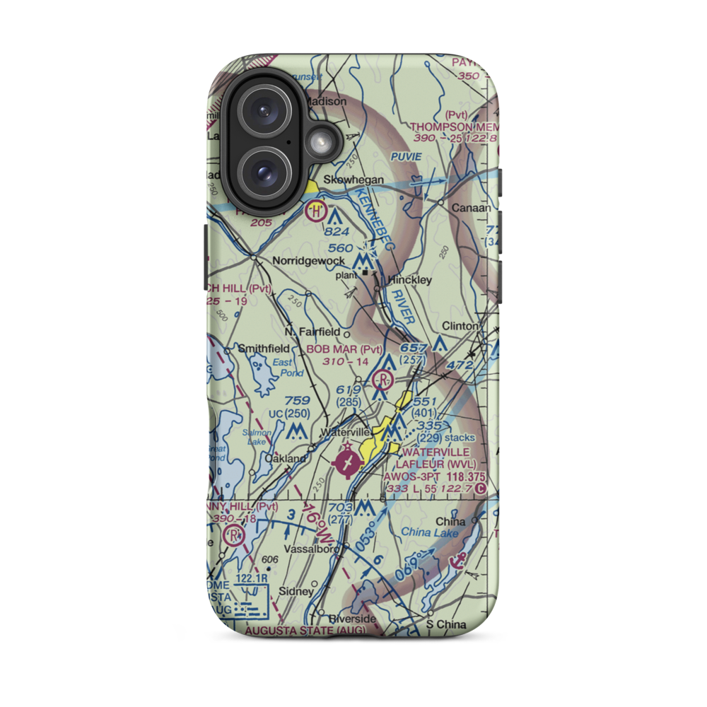 Hapworths Private Landing Area Airport (US-0103) VFR Sectional  Tough iPhone Case iPhone 16 Plus model shown