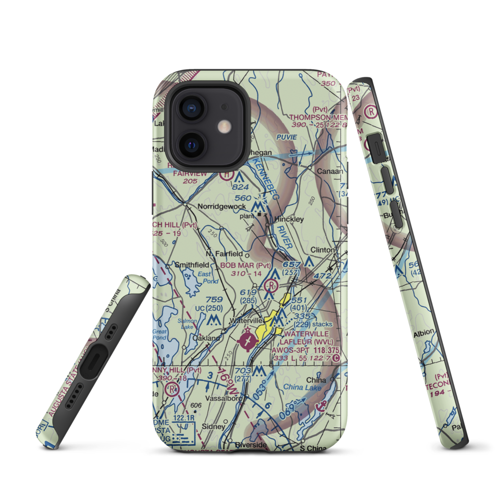 Hapworths Private Landing Area Airport (US-0103) VFR Sectional  Tough iPhone Case iPhone 12 model shown