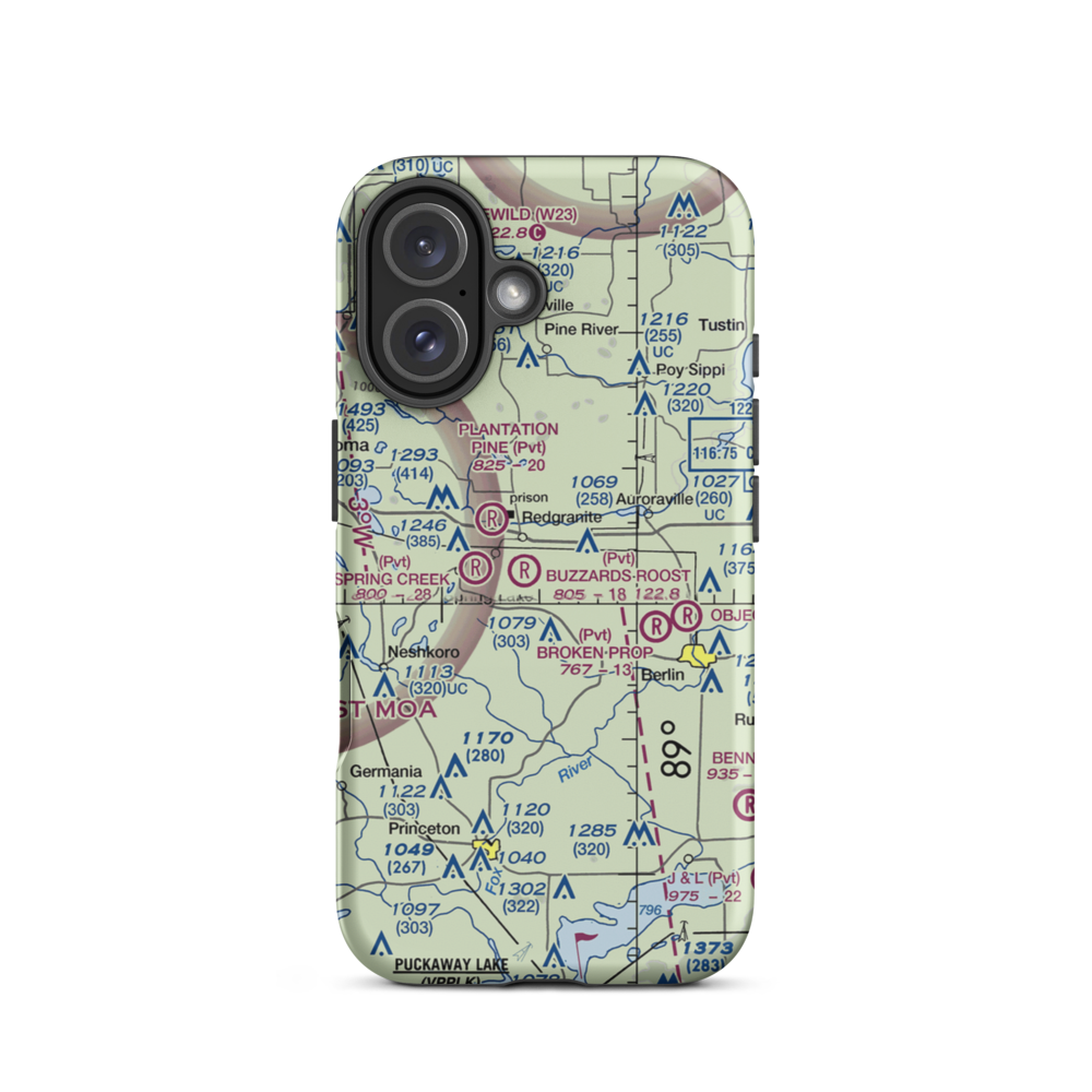 Harju Airport (20WI) VFR Sectional  Tough iPhone Case iPhone 16 model shown