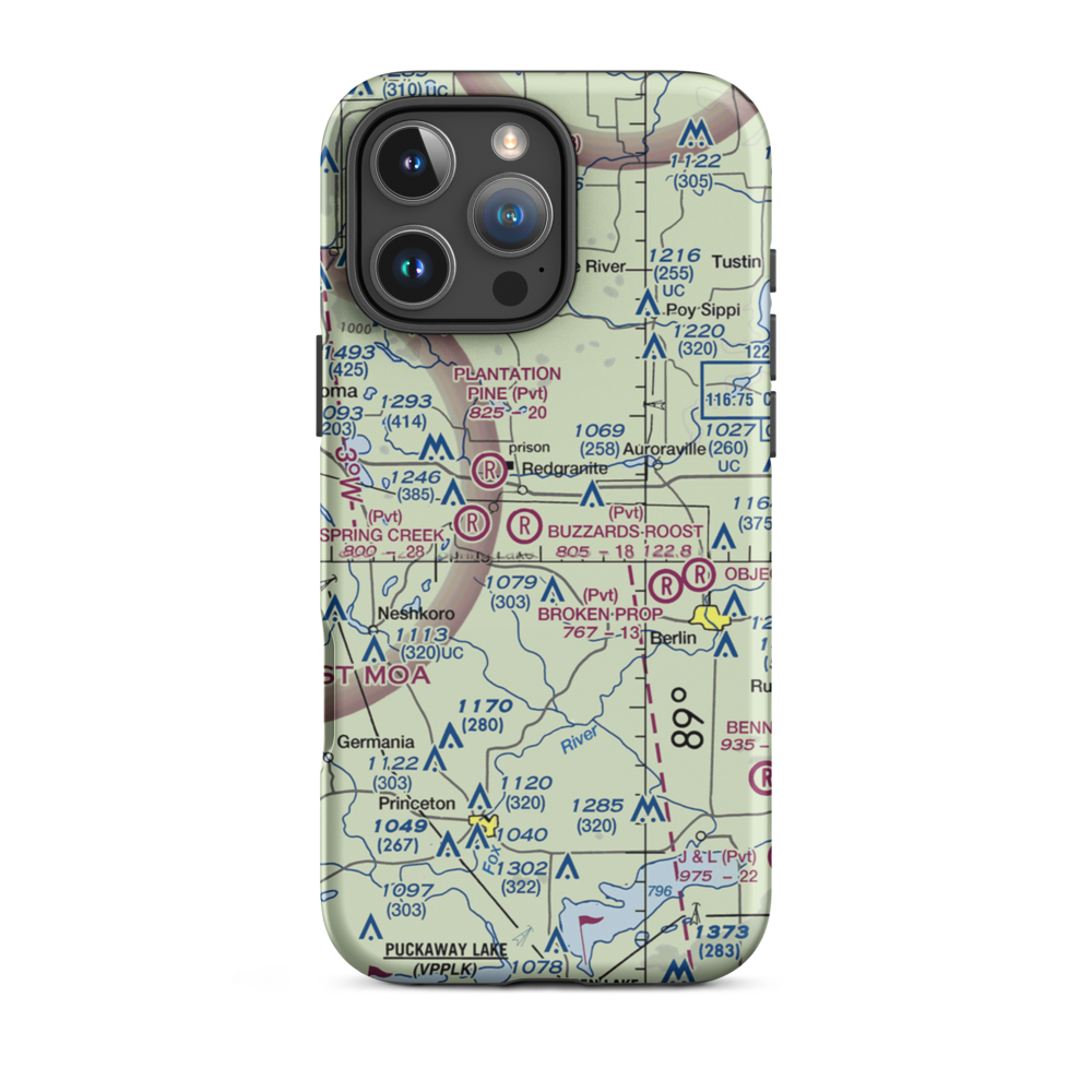 Harju Airport (20WI) VFR Sectional  Tough iPhone Case iPhone 16 Pro Max model shown