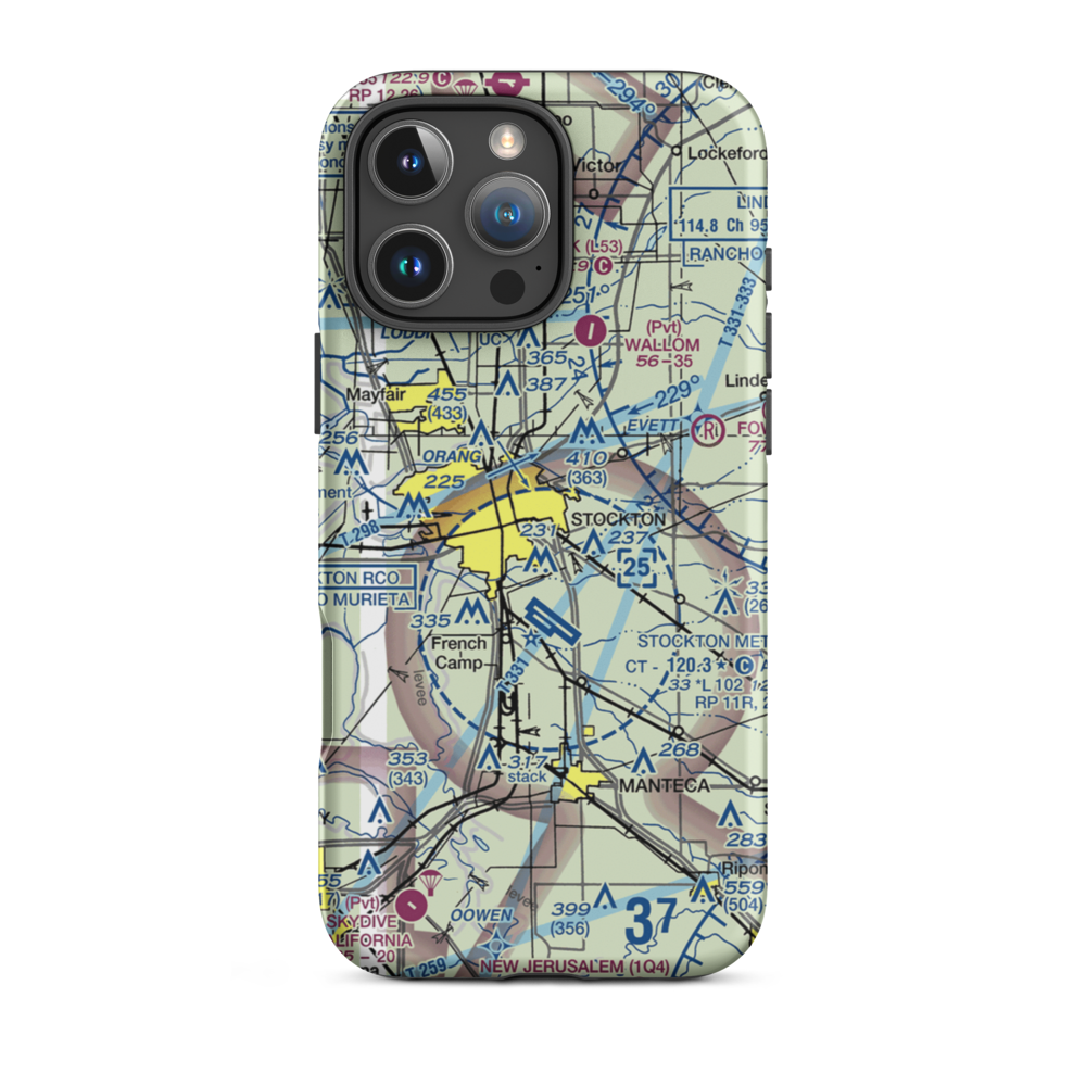Harley Airport (6CL8) VFR Sectional  Tough iPhone Case iPhone 16 Pro Max model shown