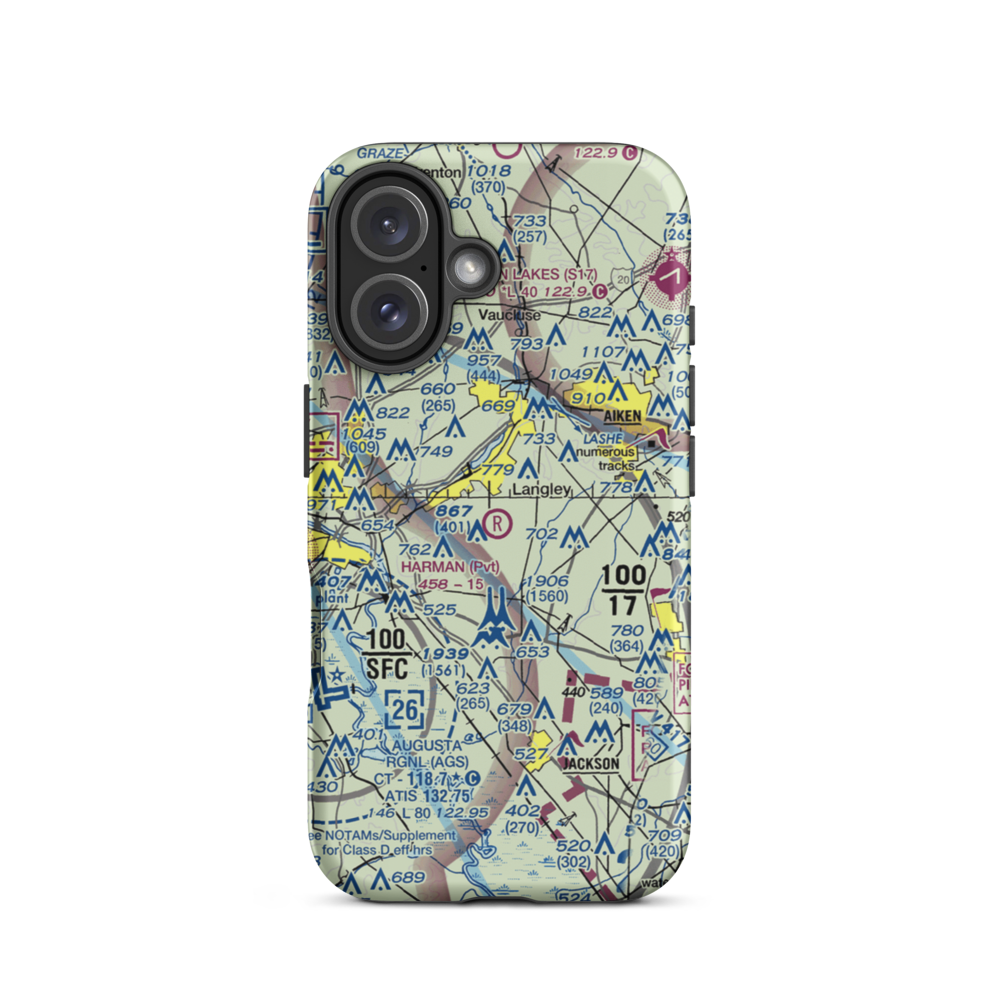Harman Airport (SC20) VFR Sectional  Tough iPhone Case iPhone 16 model shown
