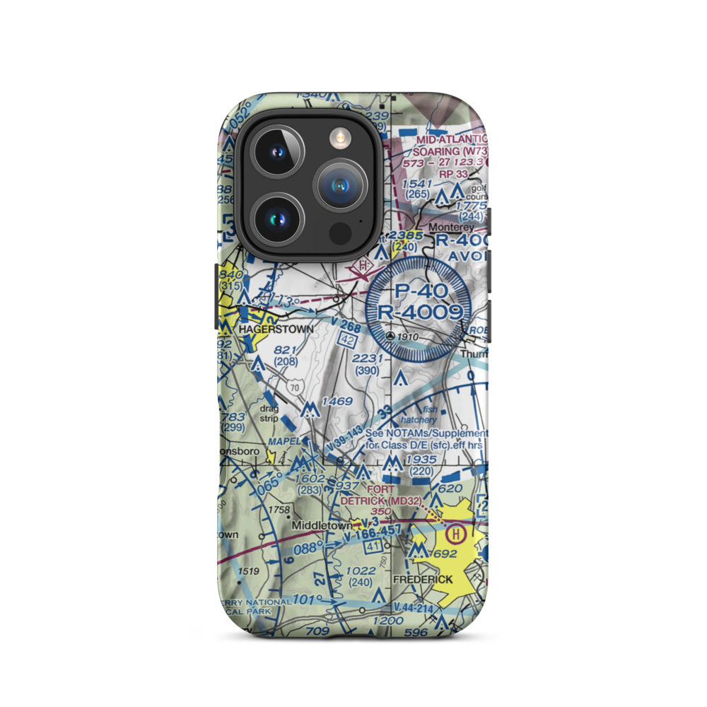 Harp Airport (6MD3) VFR Sectional  Tough iPhone Case iPhone 16 Pro model shown