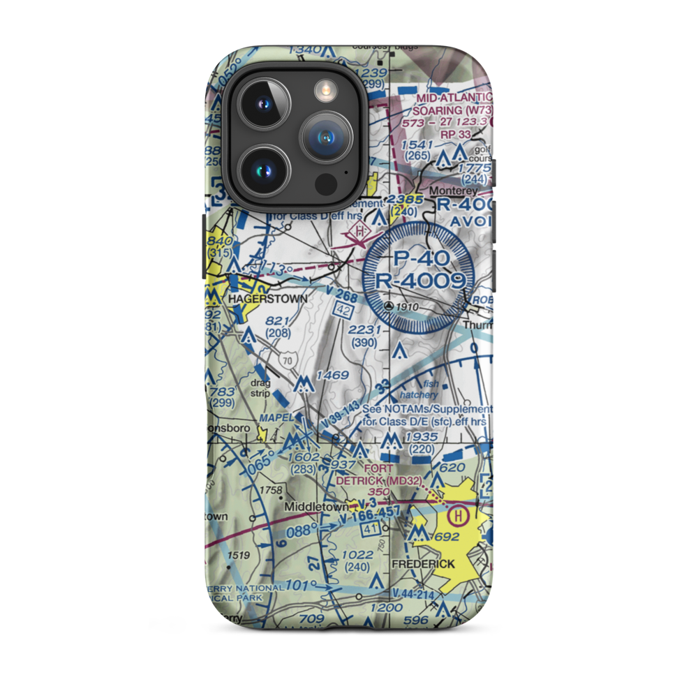 Harp Airport (6MD3) VFR Sectional  Tough iPhone Case iPhone 16 Pro Max model shown