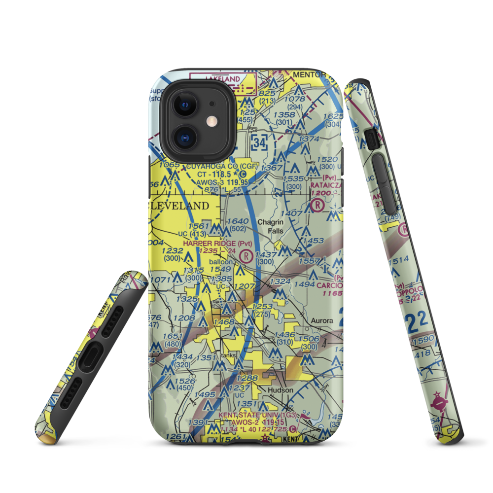 Harper Ridge Airport (67OH) VFR Sectional  Tough iPhone Case iPhone 11 model shown