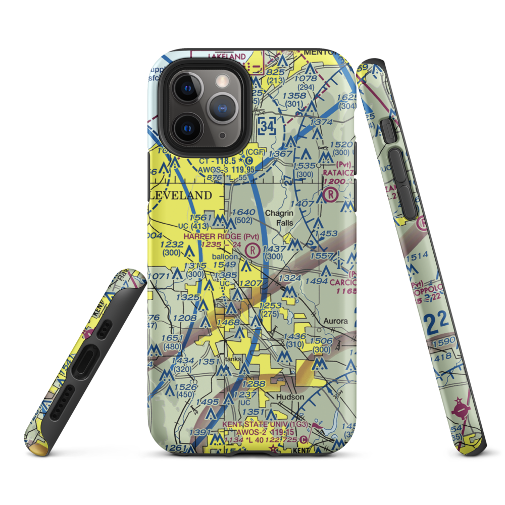 Harper Ridge Airport (67OH) VFR Sectional  Tough iPhone Case iPhone 11 Pro model shown