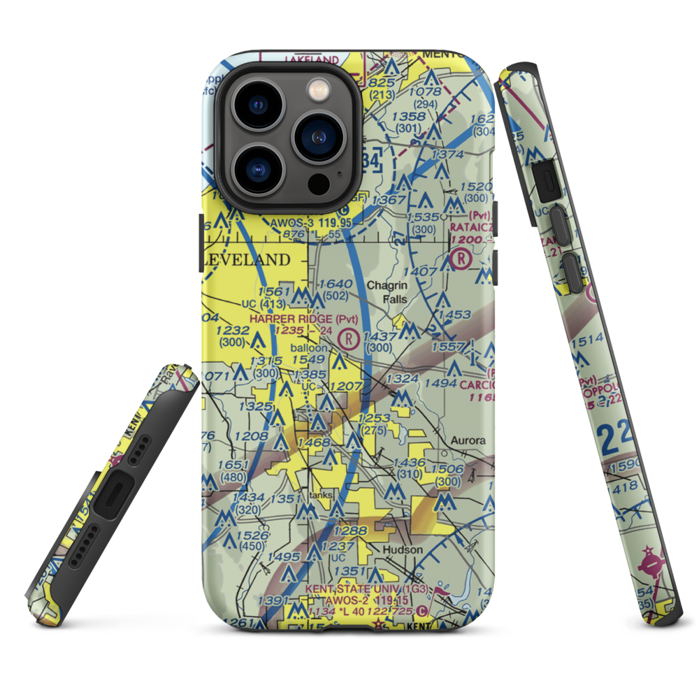 Harper Ridge Airport (67OH) VFR Sectional  Tough iPhone Case iPhone 13 Pro Max model shown