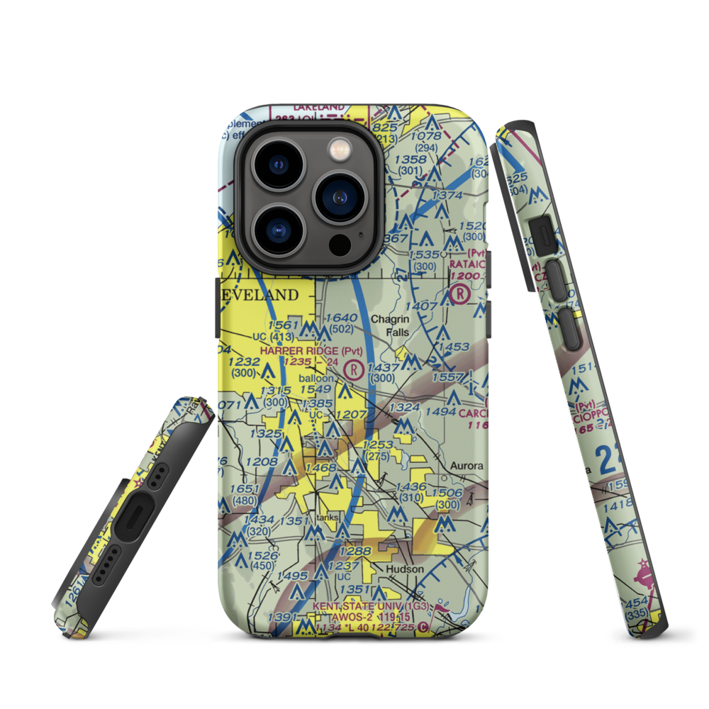 Harper Ridge Airport (67OH) VFR Sectional  Tough iPhone Case iPhone 14 Pro model shown