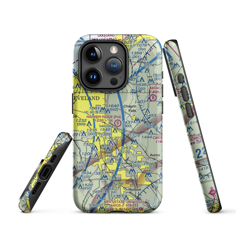 Harper Ridge Airport (67OH) VFR Sectional  Tough iPhone Case iPhone 15 Pro model shown