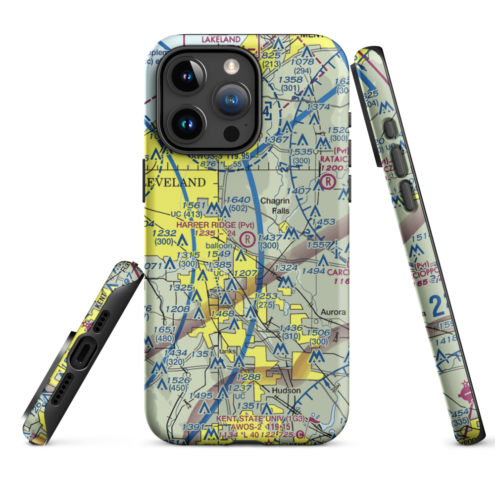 Harper Ridge Airport (67OH) VFR Sectional  Tough iPhone Case iPhone 15 Pro Max model shown