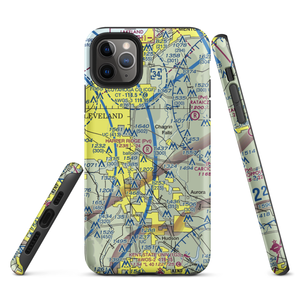 Harper Ridge Airport (67OH) VFR Sectional  Tough iPhone Case iPhone 11 Pro Max model shown