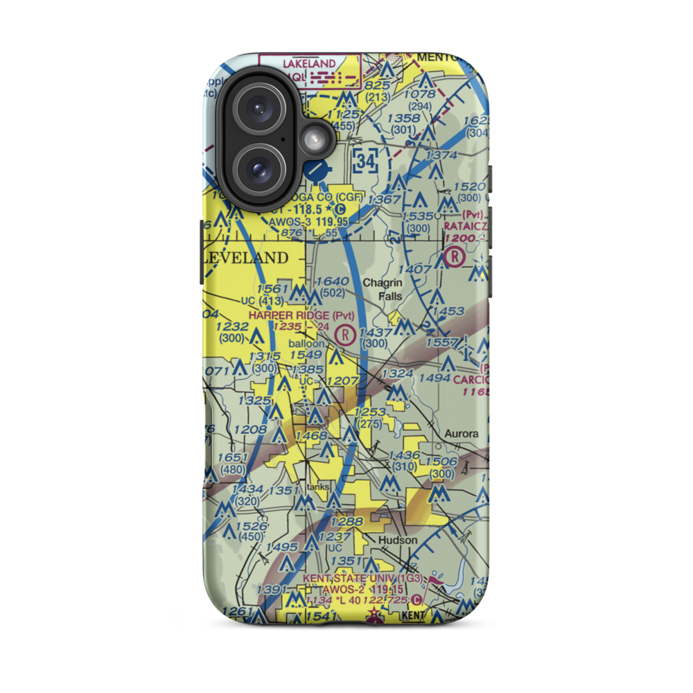 Harper Ridge Airport (67OH) VFR Sectional  Tough iPhone Case iPhone 16 Plus model shown