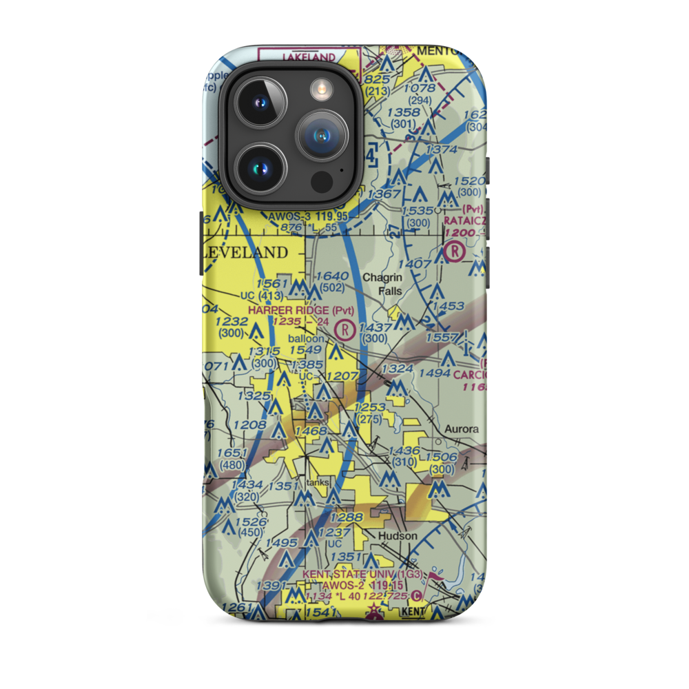 Harper Ridge Airport (67OH) VFR Sectional  Tough iPhone Case iPhone 16 Pro Max model shown