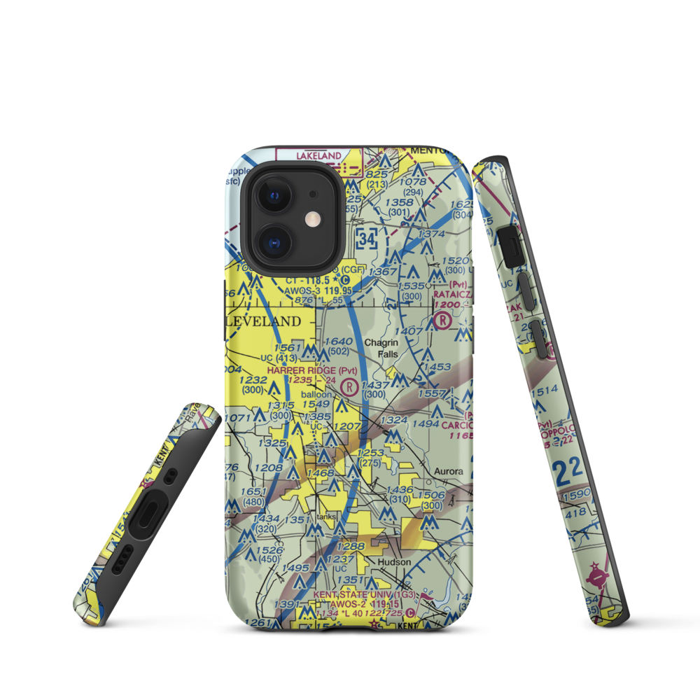 Harper Ridge Airport (67OH) VFR Sectional  Tough iPhone Case iPhone 12 mini model shown