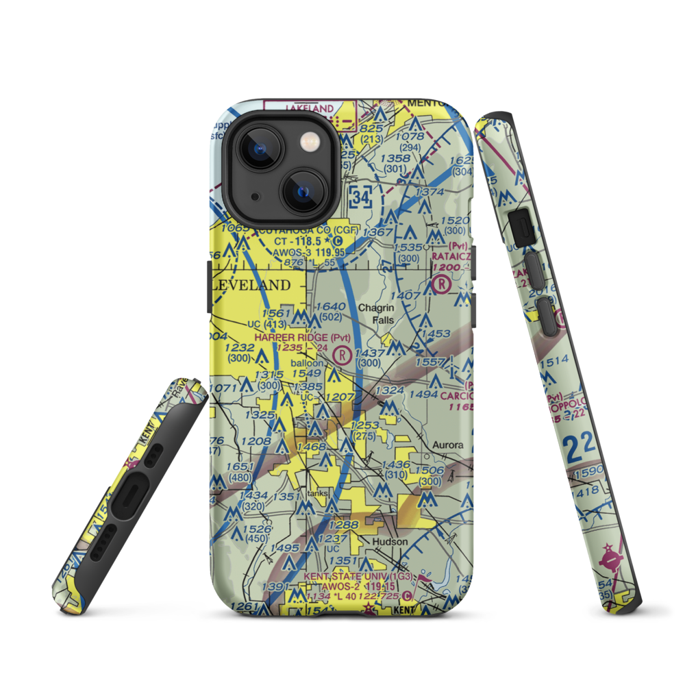 Harper Ridge Airport (67OH) VFR Sectional  Tough iPhone Case iPhone 13 model shown
