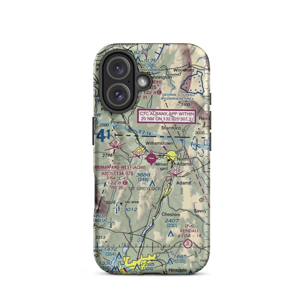 Harriman and West Airport (AQW) VFR Sectional  Tough iPhone Case iPhone 16 model shown