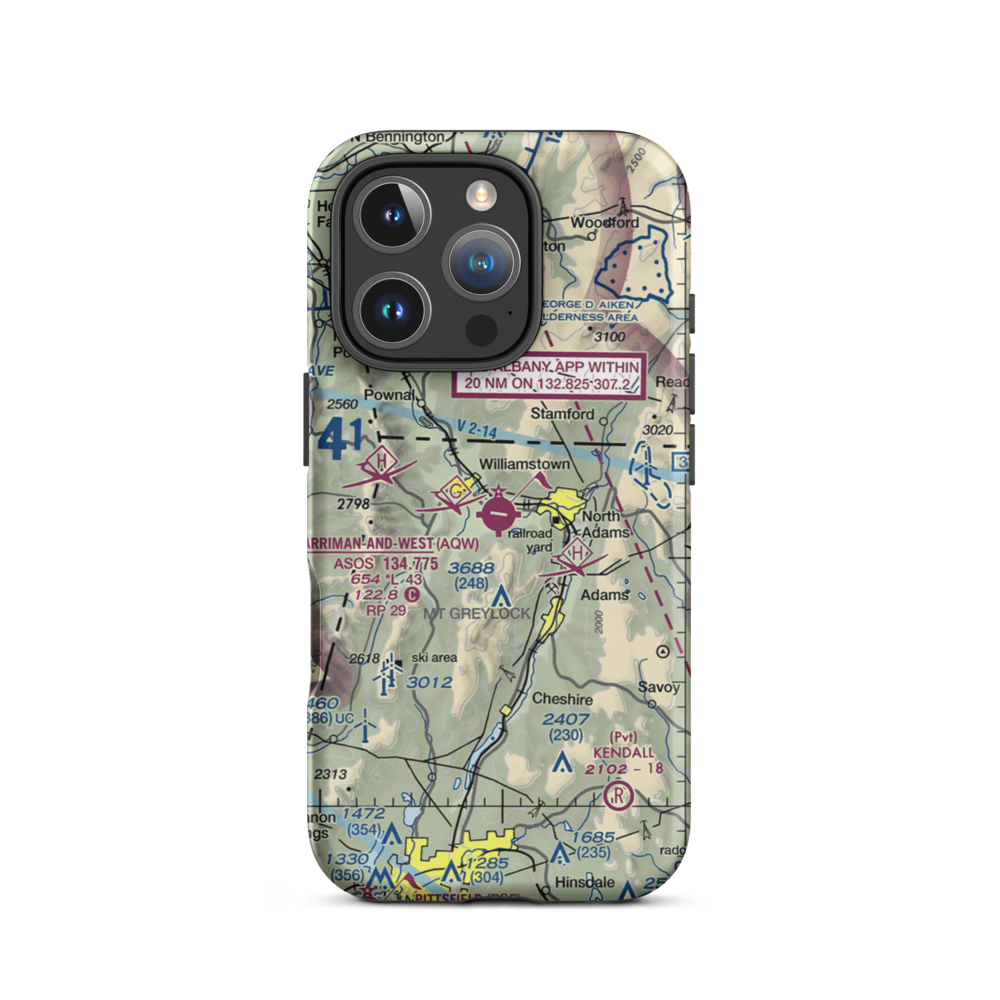 Harriman and West Airport (AQW) VFR Sectional  Tough iPhone Case iPhone 16 Pro model shown