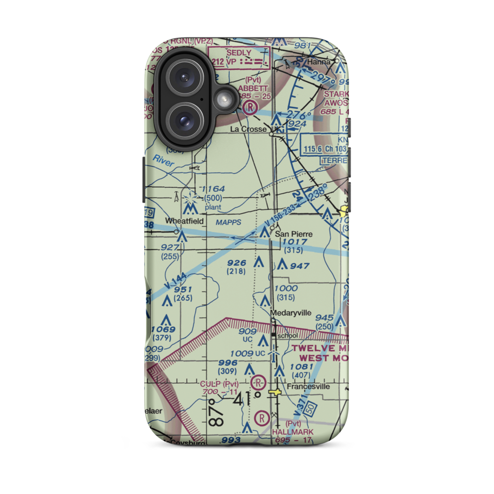 Harrington Field (16II) VFR Sectional  Tough iPhone Case iPhone 16 Plus model shown