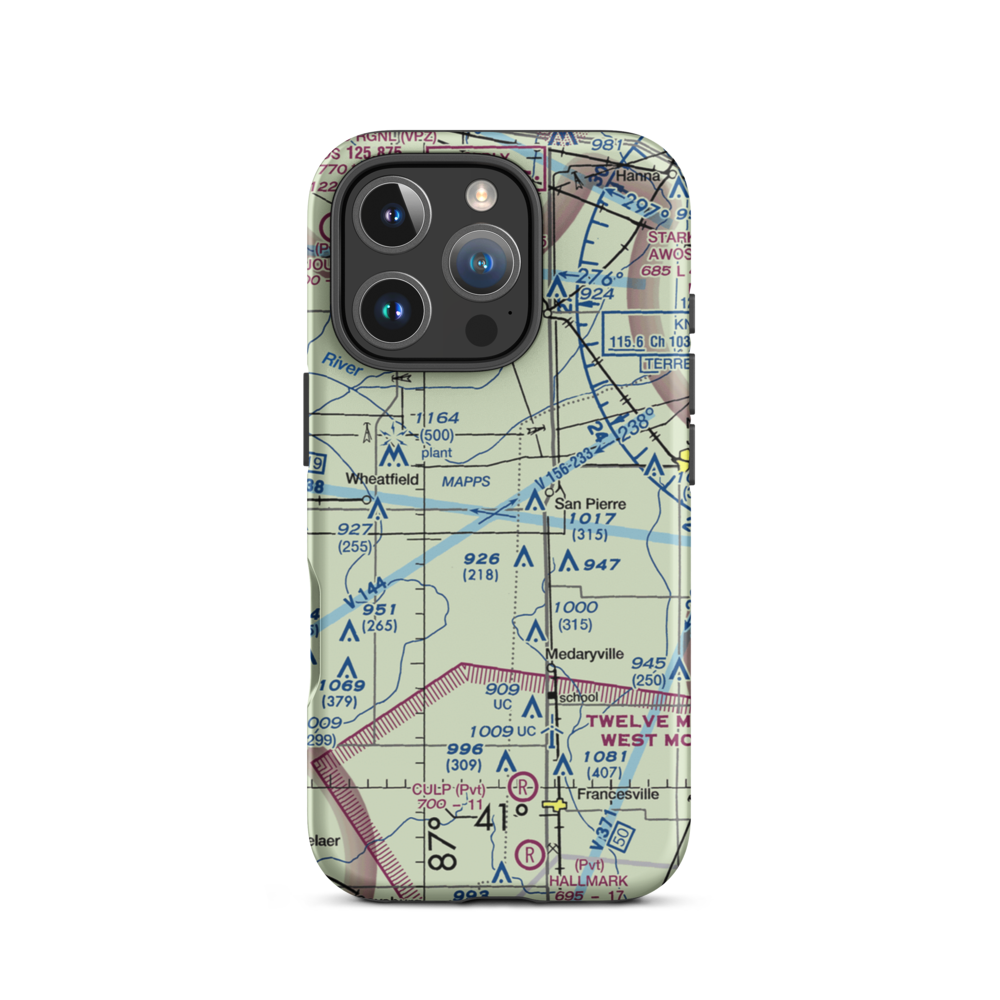Harrington Field (16II) VFR Sectional  Tough iPhone Case iPhone 16 Pro model shown
