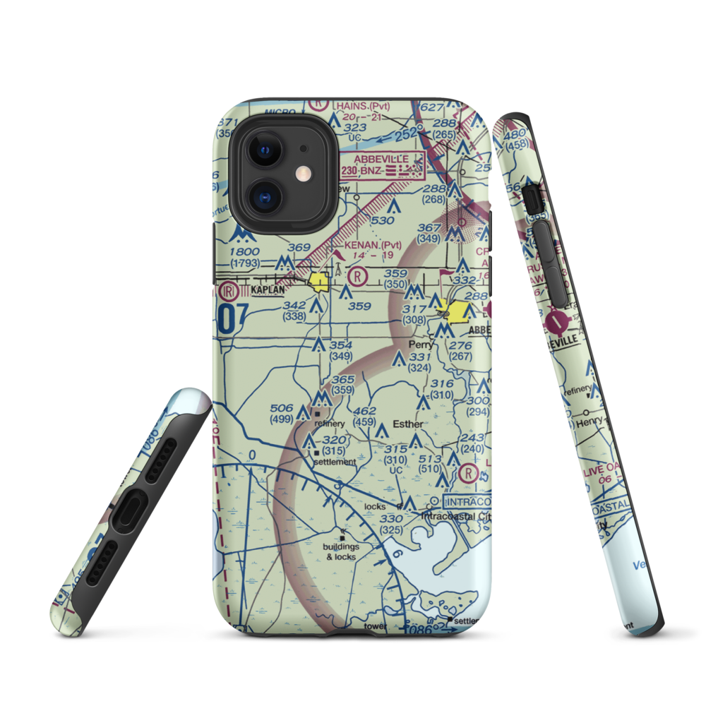 Harrington Flying Service Airport (3LA0) VFR Sectional  Tough iPhone Case iPhone 11 model shown
