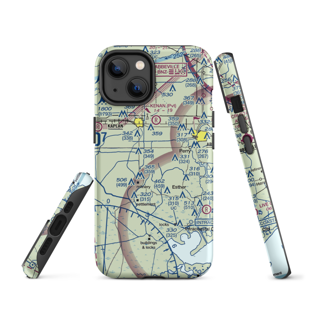 Harrington Flying Service Airport (3LA0) VFR Sectional  Tough iPhone Case iPhone 14 model shown