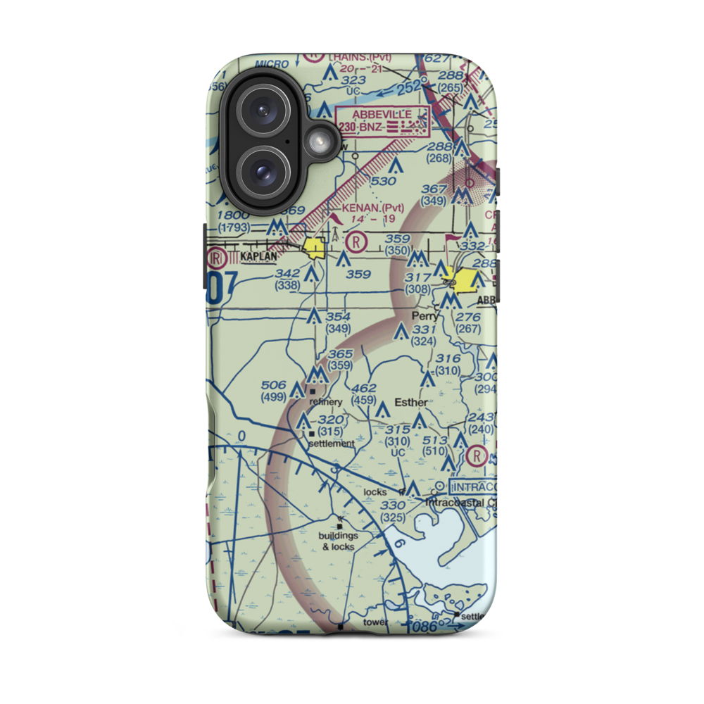 Harrington Flying Service Airport (3LA0) VFR Sectional  Tough iPhone Case iPhone 16 Plus model shown