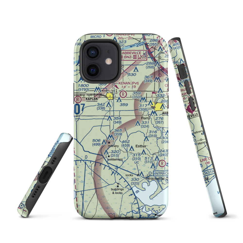 Harrington Flying Service Airport (3LA0) VFR Sectional  Tough iPhone Case iPhone 12 model shown