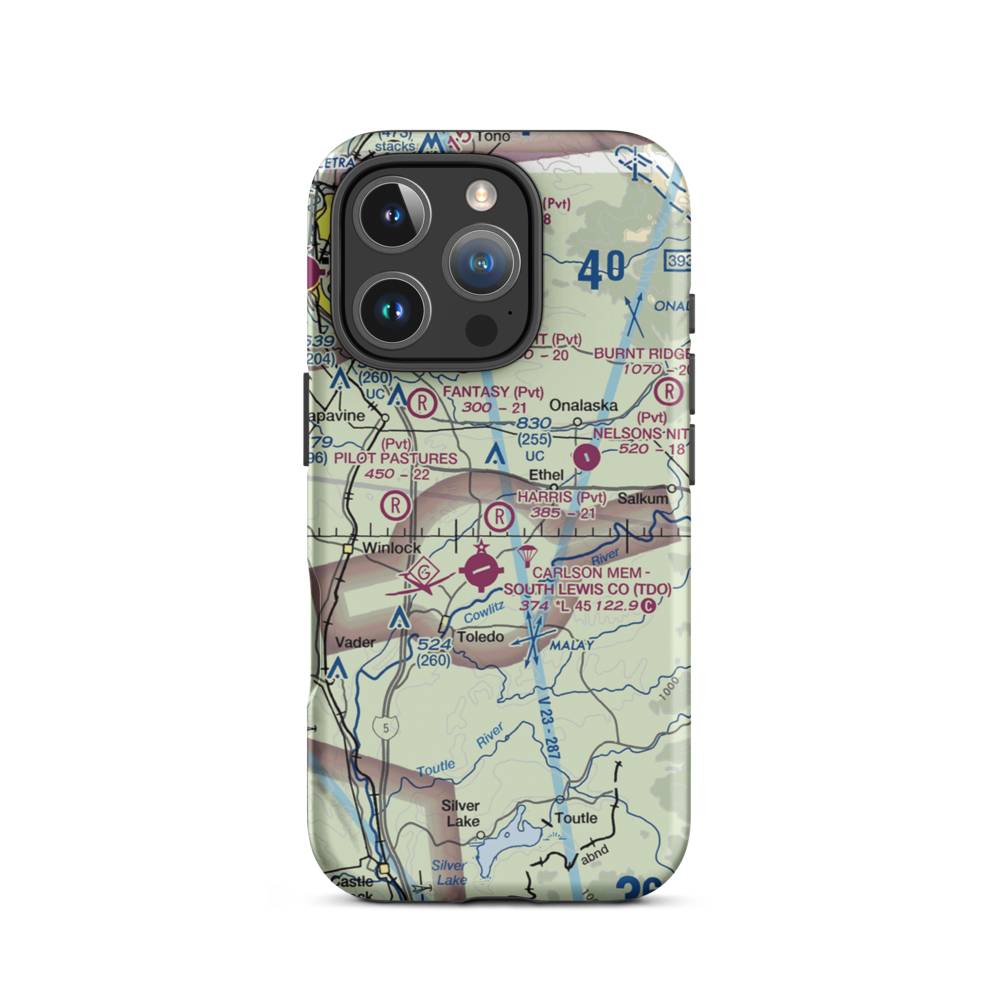 Harris Airport (WN05) VFR Sectional  Tough iPhone Case iPhone 16 Pro model shown