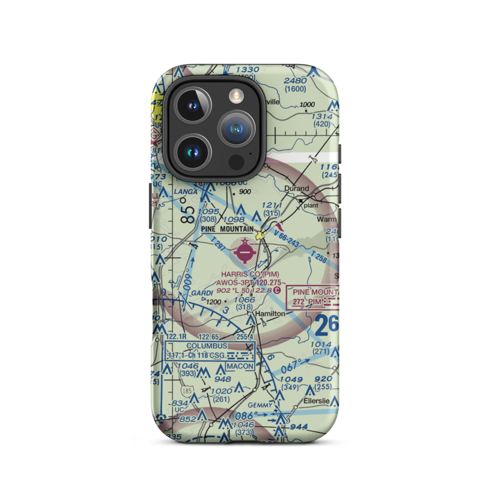 Harris County Airport (PIM) VFR Sectional  Tough iPhone Case iPhone 16 Pro model shown