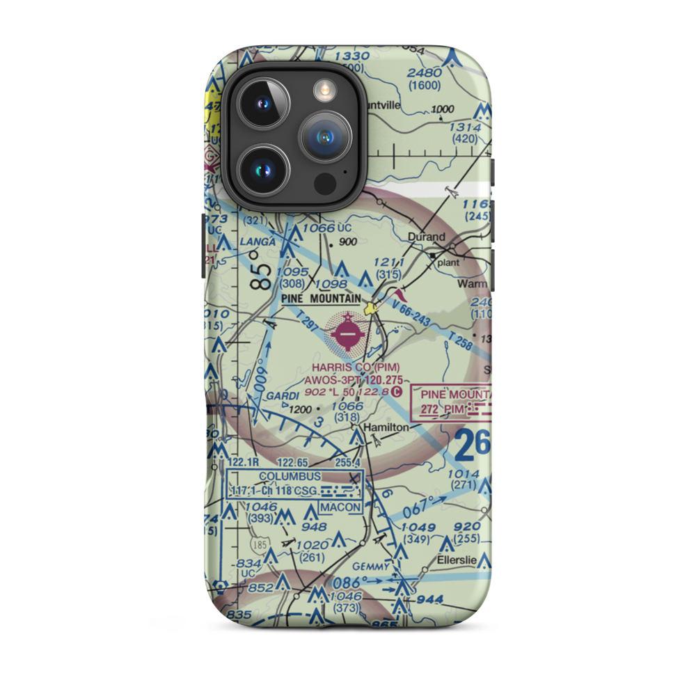 Harris County Airport (PIM) VFR Sectional  Tough iPhone Case iPhone 16 Pro Max model shown
