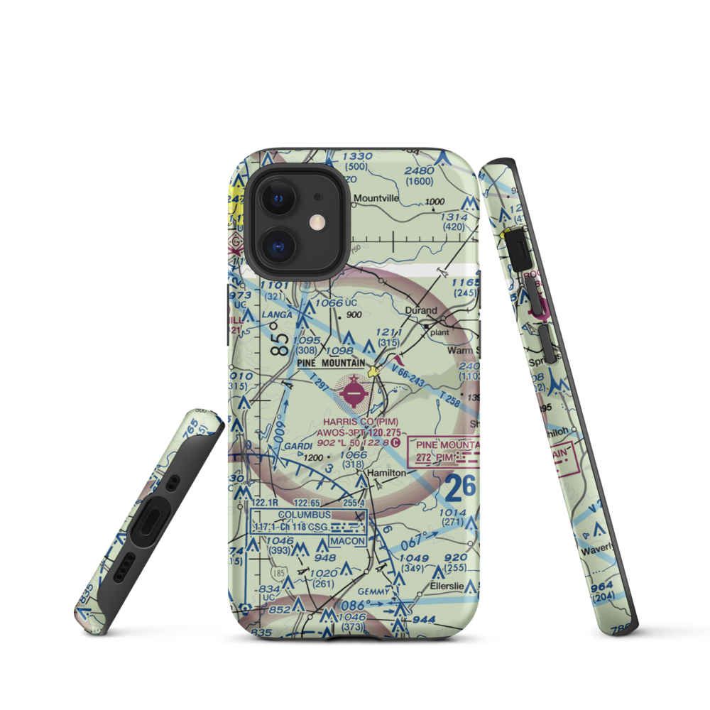 Harris County Airport (PIM) VFR Sectional  Tough iPhone Case iPhone 12 mini model shown