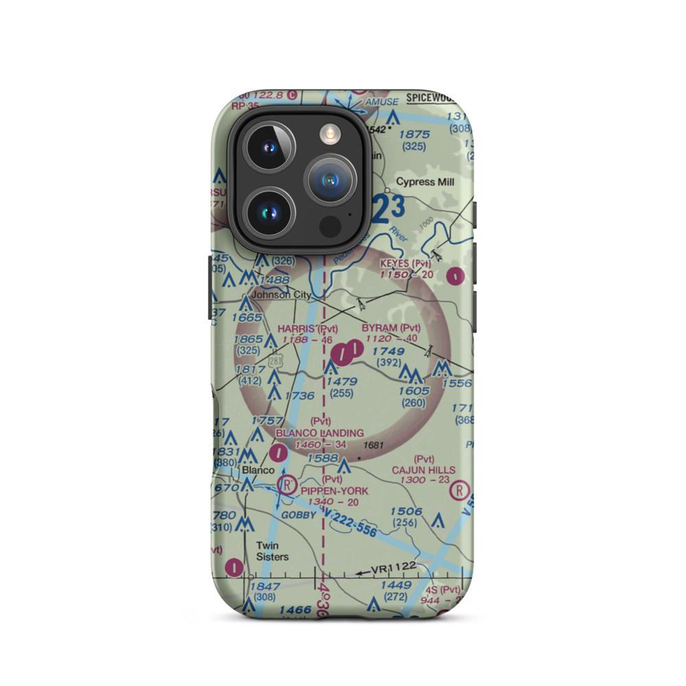 Harris Ranch Airport (2XS1) VFR Sectional  Tough iPhone Case iPhone 16 Pro model shown