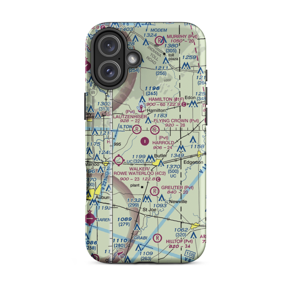 Harrold Airport (B25) VFR Sectional  Tough iPhone Case iPhone 16 Plus model shown