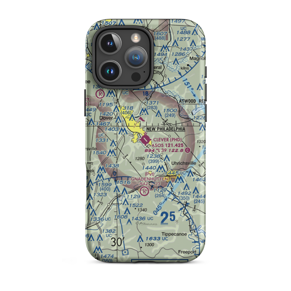 Harry Clever Field (PHD) VFR Sectional  Tough iPhone Case iPhone 16 Pro Max model shown