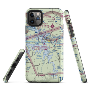 Harry S Truman Dam & Reservoir Seaplane Base (75U) VFR Sectional  Tough iPhone Case