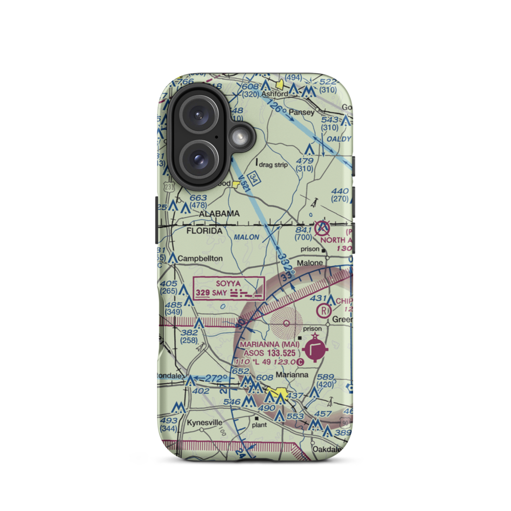Hart Airport (3FL8) VFR Sectional  Tough iPhone Case iPhone 16 model shown