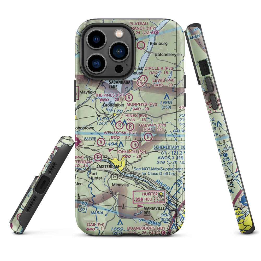 Hart Airport (9NY7) VFR Sectional  Tough iPhone Case iPhone 13 Pro Max model shown