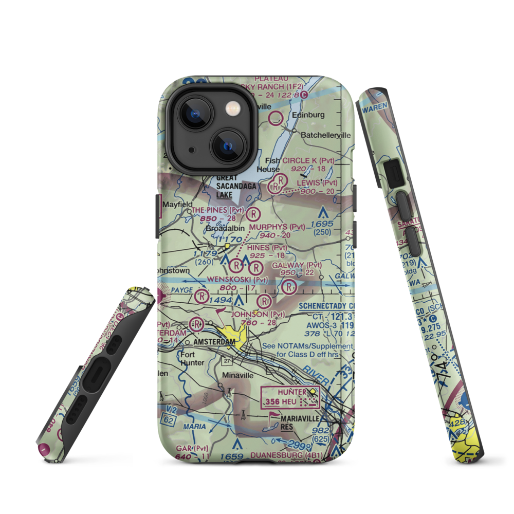 Hart Airport (9NY7) VFR Sectional  Tough iPhone Case iPhone 14 model shown