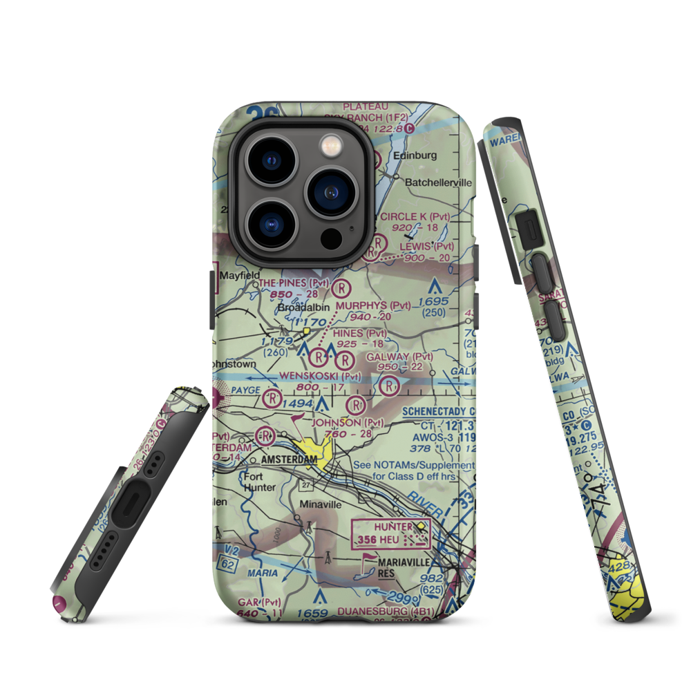 Hart Airport (9NY7) VFR Sectional  Tough iPhone Case iPhone 14 Pro model shown