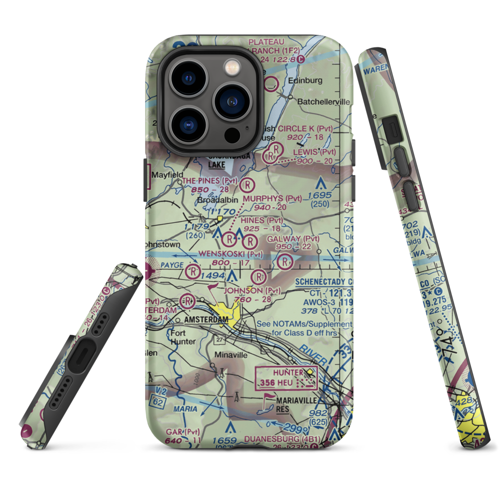 Hart Airport (9NY7) VFR Sectional  Tough iPhone Case iPhone 14 Pro Max model shown