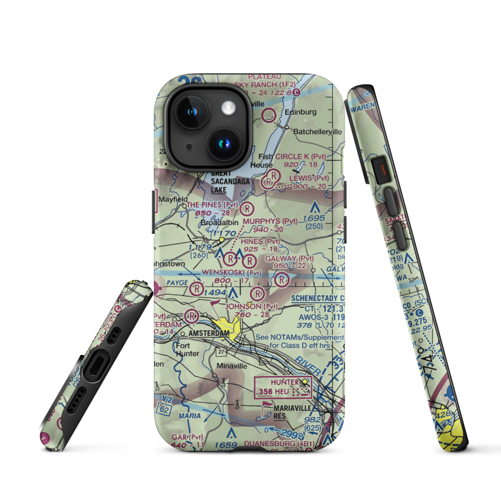Hart Airport (9NY7) VFR Sectional  Tough iPhone Case iPhone 15 model shown