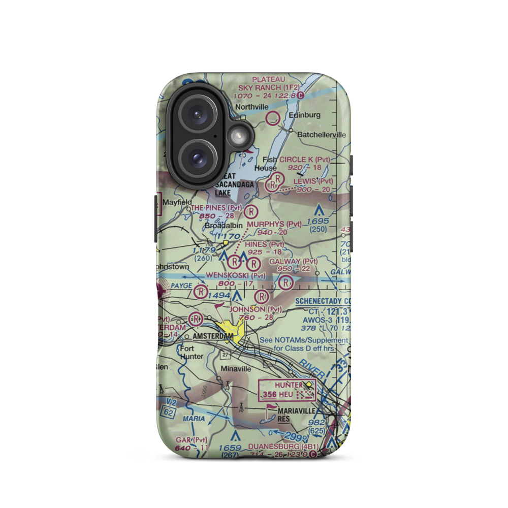 Hart Airport (9NY7) VFR Sectional  Tough iPhone Case iPhone 16 model shown