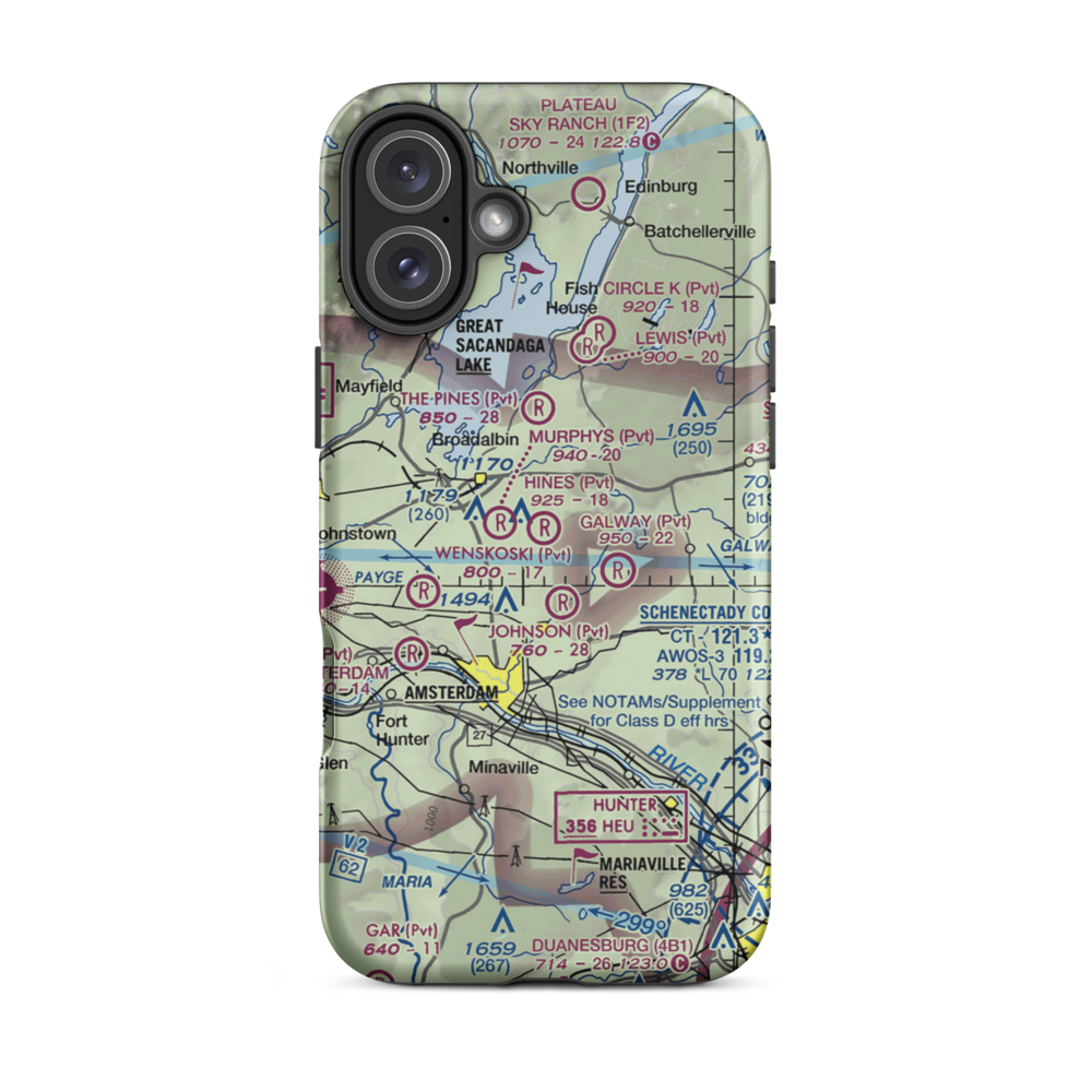 Hart Airport (9NY7) VFR Sectional  Tough iPhone Case iPhone 16 Plus model shown