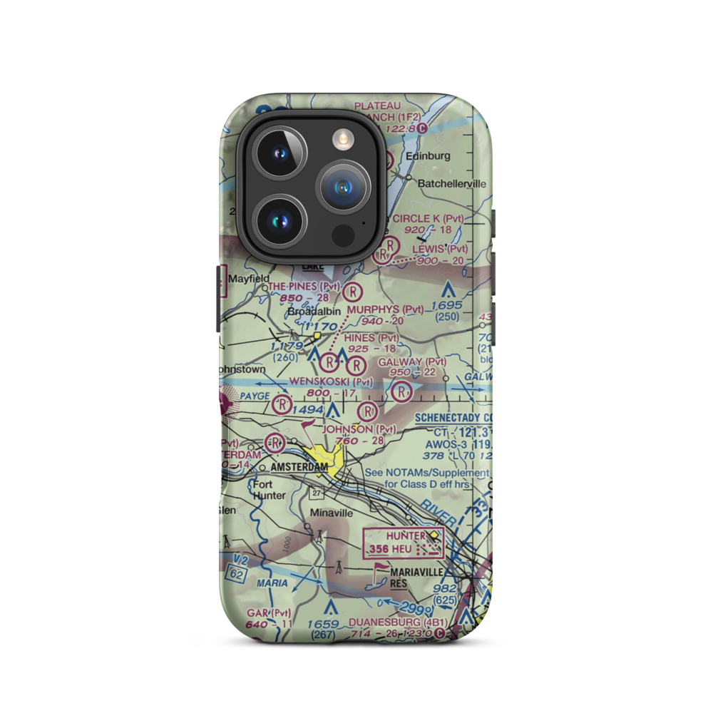 Hart Airport (9NY7) VFR Sectional  Tough iPhone Case iPhone 16 Pro model shown